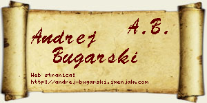Andrej Bugarski vizit kartica